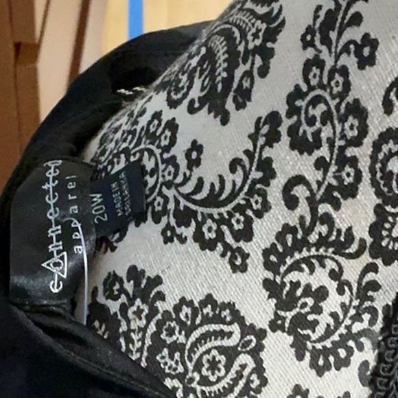 Midi Elegant Black Evening dress knee length with silver details nwt size 20w - Picture 4 of 8